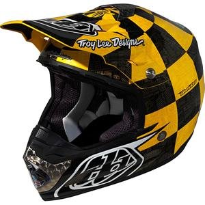 Troy Lee Designs SE2 Check-It Helmet - Small/Yellow Helmets Troy Lee Designs 0030-5508
