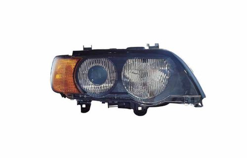 BMW X5 Replacement Headlight Assembly HID w/ Yellow Turn Indicator - Passenger Side Headlight Assemblies AutoLightsBulbs 1111565