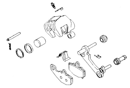 82-83 HONDA VF750C: K&L Brake Caliper Rebuild Kit - Front Calipers K&L Supply 29-2856