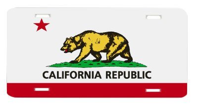 California State Flag Vanity Auto License Plate Frames Bling Sity LPCALIFORNIA