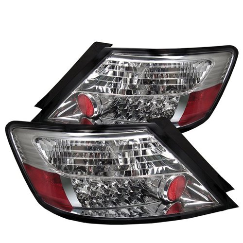 Honda Civic 06 07 08 09 10 2DR LED Tail Lights + Hi-Power White LED Backup Lights - Chrome (Pair) Tail Light Assemblies Atomic TLYD-CV06-LED-2DCH