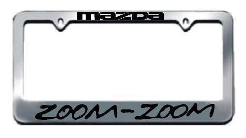 Mazda Zoom Zoom Chrome License Plate Frame Frames CA LP-Mazda Zoom Chrome