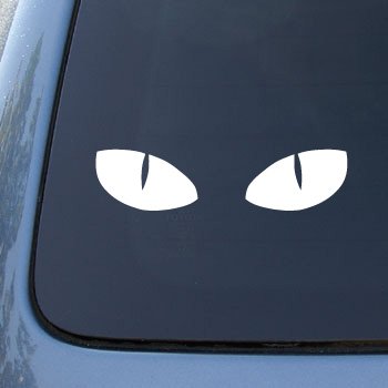 Cat Eyes - Kitty Pets - Car, Truck, Notebook, Vinyl Decal Sticker #2220 | Vinyl Color: White Decals Mack Decals