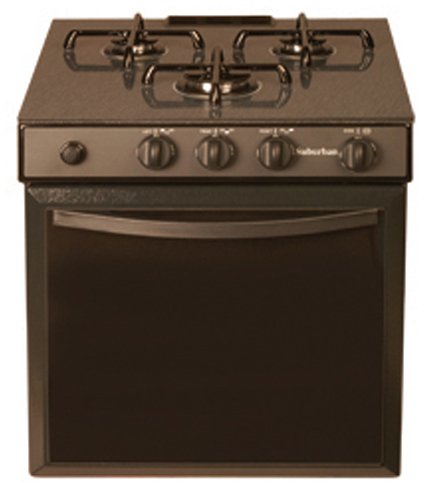 Suburban 2862A Black 17 3 Range Burner with Piezo ignition Appliances Suburban 2862A