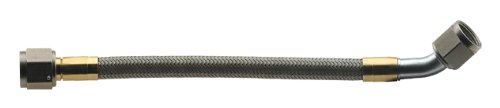 Fragola -6 A-N Straight x 45 Degree P.T.F.E. Hose Assembly, Steel Nut, 72 Suction Hoses Fragola Performance Systems 374072