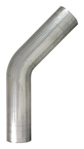 2.5 OD 45 Deg. Mild Steel Mandrel Bend, 16 Gauge - 2.5 Radius, 6 Leg Extension Pipes Verocious 045MS16-250250-6X6