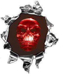 Bumper Stickers, Decals & Magnets Weston Signs WSCMR_SKULLRED_SM_R