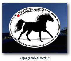 Horse decal- Running horse-UNTAMED SPIRIT- Equestrian vinyl window Sticker for Cars Trucks Laptops Bumper Stickers, Decals & Magnets AmiArt Horse - Untamed Spirit - H-403