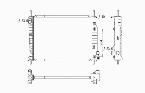 Replacement Radiator With Automatic Or Manual Transmission Radiators Unknown RAD-FOCO95L4U-1RPA