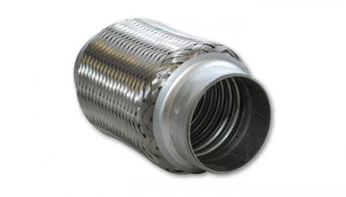 2 ID x 10 OAL Stainless Steel Flexible Exhaust Coupling with No Inner Liner Flex Couplers Vibrant Performance 64610