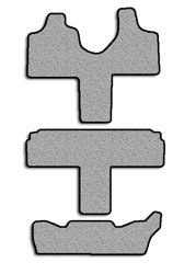 Plymouth Voyager Touring Carpeted Custom-Fit Floor Mats - 3 PC Set - Light Gray (1996 1997 1998 1999 2000 96 97 98 99 00) Custom Fit Auto Mat Store AV956b-24-36