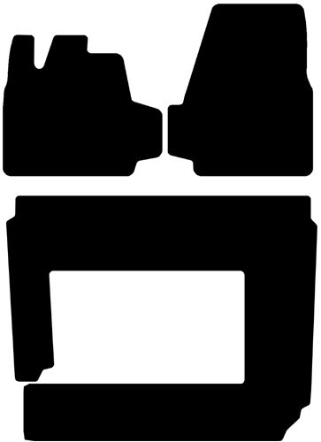 Ford Windstar: 4 door Touring Carpeted Custom-Fit Floor Mats - passenger side indexing 3 PC Set - Black (1999 2000 2001 2002 2003 99 00 01 02 03) Custom Fit Auto Mat Store AV1318-24-01