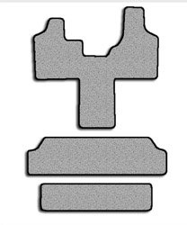 Dodge Caravan Touring Carpeted Custom-Fit Floor Mats - 3 PC Set - Light Gray (2001 2002 2003 2004 01 02 03 04) Custom Fit Auto Mat Store AV1855b-24-36