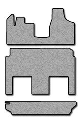 Chrysler Town & Country Touring Carpeted Custom-Fit Floor Mats - Sliding Floor Console/Stow N Go 3 PC Set - Light Gray (2008 2009 2010 2011 08 09 10 11) Custom Fit Auto Mat Store AV2867a-24-36