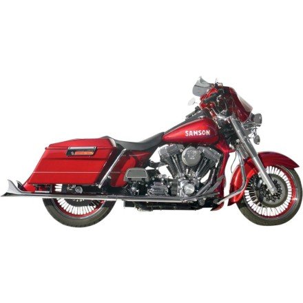 Samson Legend Series True Duals Longtail Exhaust System for Softails - 33/Chrome Complete Systems Samson 1800-1197