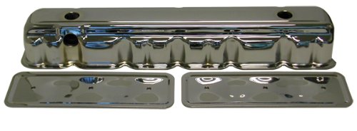 1962-74 Chevy 194-230-250-292 Straight/Inline 6 Cylinder Steel Valve Cover w/ Side Plates - Chrome Valve Covers CFR Performance - Chevy Valve Covers HZ-9233-1