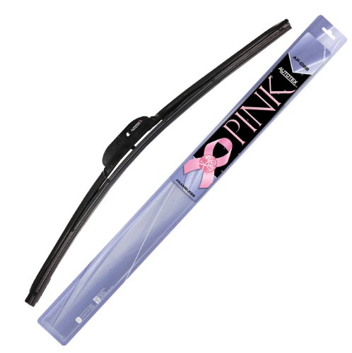 AutoTex PINK AP-017 Black Bracketless Premium Wiper Blade, 17 (Pack of 1) Blades AutoTex PINK AP017