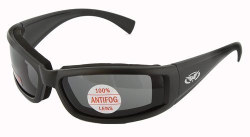 Stray Cat Smoked Motorcycle Glasses Sunglasses With Double Sided Anti-Fog Coating Neoprene Foam Padding Shatterproof Polycarbonate Lenses Scratch Resistant Coating UV400 Filter for Maximum UV Protection Goggles GV GV-AM-STRAYCAT-SM