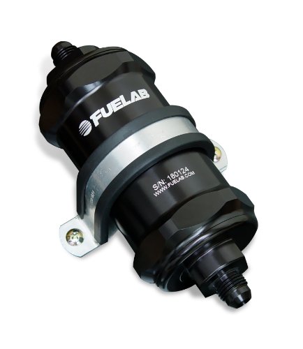 Fuelab 81801-1 Black 10 Micron Standard Length In-Line Fuel Filter Fuel Filters Fuelab 818011
