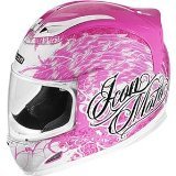 Icon Airframe Street Angel Helmet , Size: Sm, Gender: Mens/Unisex, Primary Color: Pink, Distinct Name: Pink Street Angel, Helmet Type: Full-face Helmets, Helmet Category: Street XF0101-4587 Helmets ICON 0101-4587