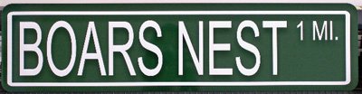 Dukes of Hazzard BOARS NEST STREET SIGN Yard Signs Motown Automotive Design BOARSSTREET
