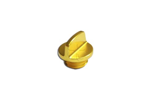 Honda Oil Cap - Gold - CBR 600 RR, 900 RR, 929 RR, 954 RR, 1000 RR, 1100, CB 599, CB 919, VTR 1000, RVT 1000 RC-51 Goldwing, Hornet Body & Frame Parts LuckyBike oil-cap-hon-GO