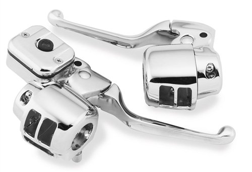 Biker's Choice Chopped Handlebar Control Kits with 9/16in Bore Single Cable Clutch Forward Controls Biker's Choice 053133