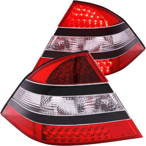 Anzo USA 321085 Mercedes-Benz Red/Clear Mid-Black LED Tail Light Assembly - (Sold in Pairs) Tail Light Assemblies AnzoUSA 321085