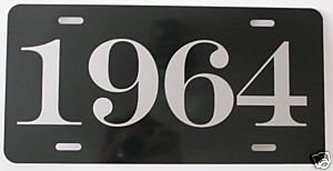1964 YEAR LICENSE PLATE Covers Motown Automotive Design 1964blkplt
