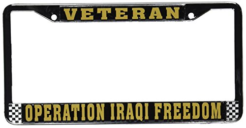 Operation Iraqi Freedom Veteran License Plate Frame Frames Mitchell Proffitt LFOIF