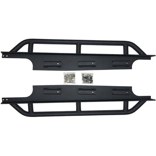 Or-Fab 84207 Wrinkle Black Rocker Panel with Bar for Jeep Wrangler JK Rocker Panels Or-Fab 84207