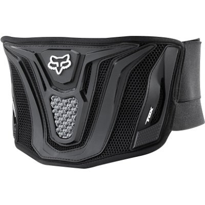 FOX Racing 07036 MX Black Belt Black Grey OSFM Kidney Belts Fox Racing 07036-014-042