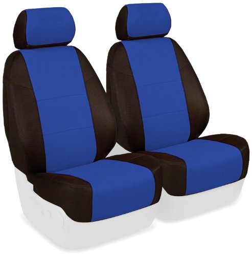 Coverking Custom Fit Front 50/50 Manual Bucket Seat Cover for Select Nissan Xterra Models - Spacermesh 2-Tone (Blue with Black Sides) Accessories Coverking CSC2S8NS7399
