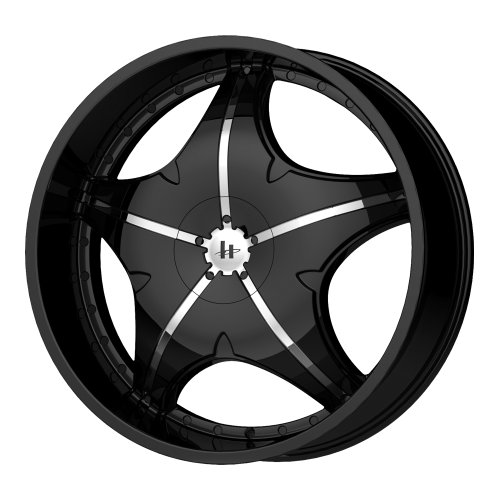 Helo HE846 Gloss Black Wheel with Chrome Accents - (20x8.5/5x115, 120mm) Car Helo HE84628520340