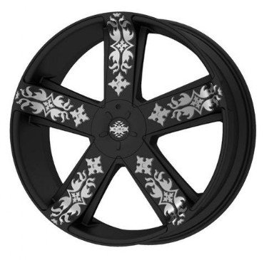 KMX Wheels Ink'd KM6697 Matte Black Machined Wheel (22x8.5/5x114.3mm) Car KMC Wheels KM66922833738