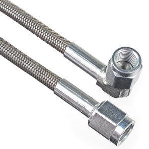 Earl's 63011714ERL Speed-Flex 14 Brake Line (-03AN Female Swivel Straight to 3 Female Swivel 90 degree; Hose Size -03AN) Fuel Earl's Performance 63011714ERL