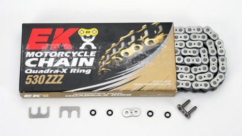 EK Chain 530 ZZZ X-Ring Chain - 100ft. Roll , Chain Type: 530, Chain Length: 100ft., Color: Natural, Chain Application: All 530ZZZ-GOLD Chains EK Motor Sport 530ZZZ-GOLD