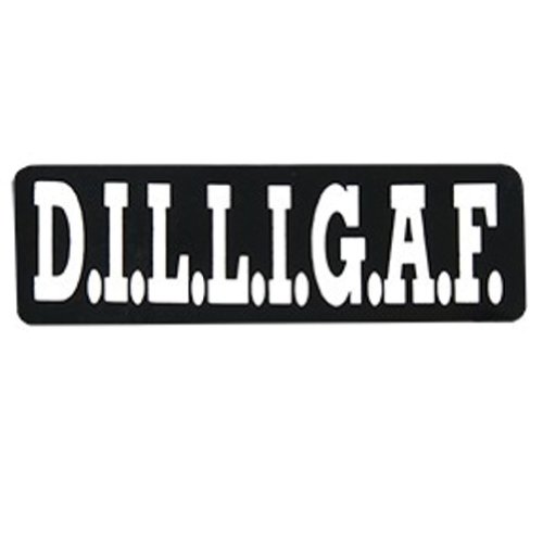 Hot Leathers Helmet Sticker - D.I.L.L.I.G.A.F. 4 x 1 Decals Hot Leathers STX1016
