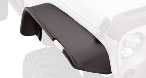Bushwacker 10053-07 Jeep Flat Style Fender Flare - Front Pair Fender Flares Bushwacker 10053-07