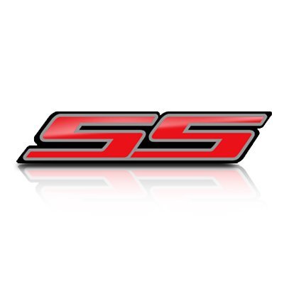 Camaro Red SS Fender Emblems Bumper Stickers, Decals & Magnets General Motors 7361SS-R