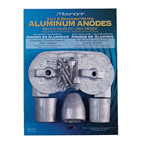 Martyr CMBRAVO3KITA Aluminum Anode Kit for Mercury Bravo III Metals & Alloys Martyr CMBRAVO3KITA
