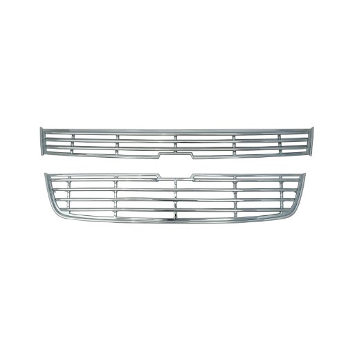 Bully GI-19 Triple Chrome Plated ABS Snap-in Imposter Grille Overlay, 2 Piece Grilles Bully GI-19