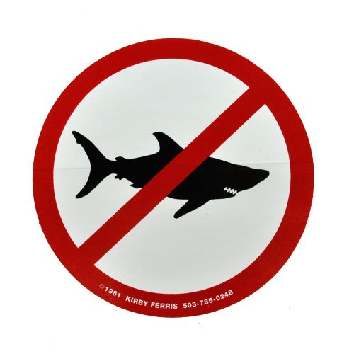 Anti Shark Sticker 4 Decals Sticker SHRKSTKR