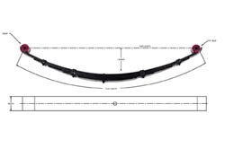 Pro Comp 31252 2.5 Front Leaf Spring for Toyota 64-80 Leaf Springs Pro Comp 31252