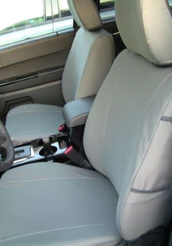 Exact Seat Covers, FD56 X7, 2009-2010 Ford Escape Front and Back Seat Set Custom Exact Fit Seat Covers, Gray Automotive Twill Accessories Durafit Seat Covers FD56 F472/F477 X7