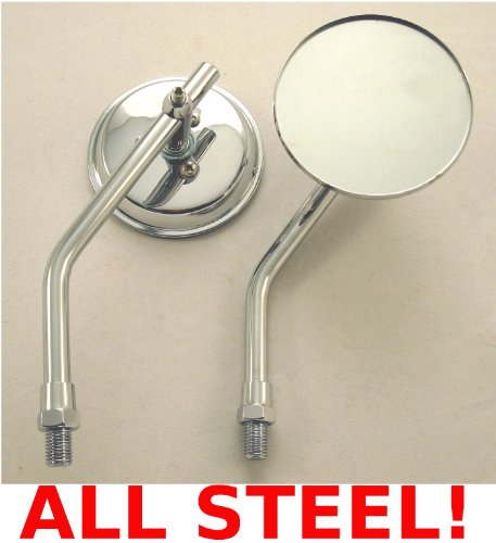 2 Round 3 Motorcycle Mirrors-Honda Sabre Spirit 1100 Mirrors Hoosier Garage