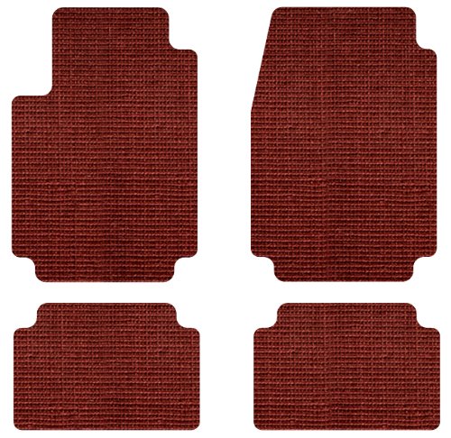Intro-Tech Sisal Front and Second Row Custom Floor Mats for Select Lincoln Mark Models - Natural (Burgundy) Custom Fit Intro-Tech Automotive LC-107-SM-404