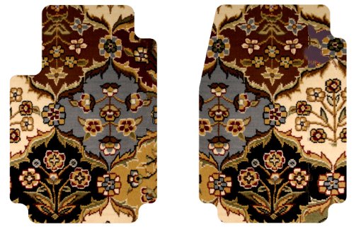 Intro-Tech Oriental Front Row Custom Floor Mats for Select Audi 5000 / 5000S / 5000CS Models - Carpet (Multi Color Gul) Custom Fit Intro-Tech Automotive AD-104F-OC-02