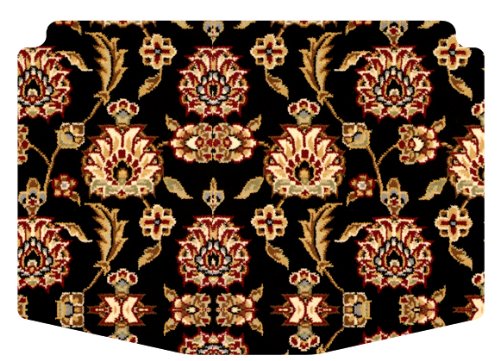 Intro-Tech Oriental Cargo Area Custom Floor Mat for Select Mercedes W123 Models - Carpet (Black Herati) Custom Fit Intro-Tech Automotive MB-129-OC-05