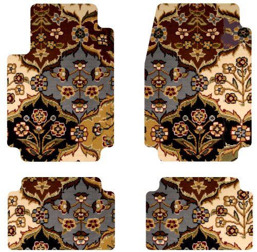 Intro-Tech Oriental Front and Second Row Custom Floor Mats for Select Toyota Corolla Models - Carpet (Multi Color Gul) Custom Fit Intro-Tech Automotive TO-155-OC-02